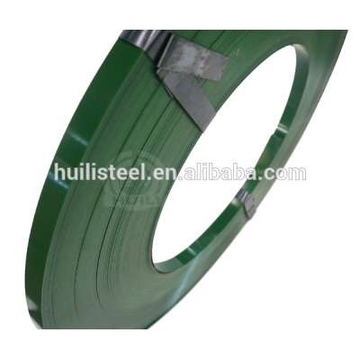 China hot sale green painted steel strapping bundle with steel strips packing