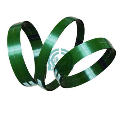 China hot sale green painted steel strapping steel banding strap