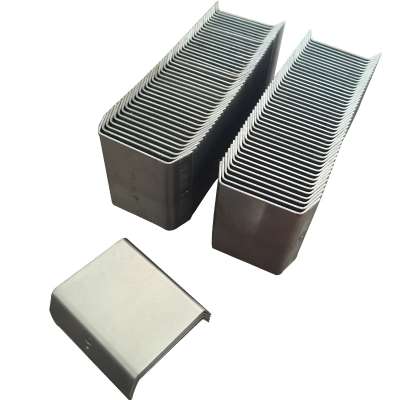 Steel clips for automatic packing tools