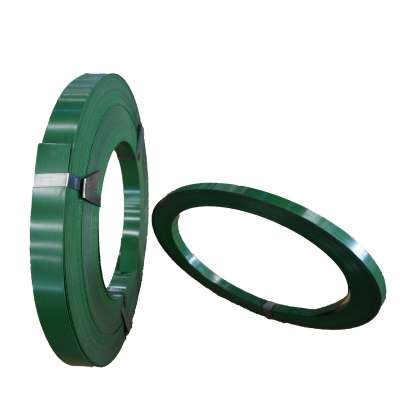 Green painted cold rolled steel strapping