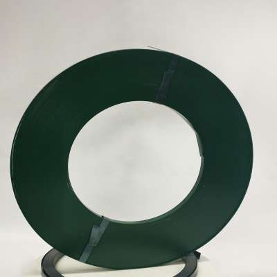 Ribbon Wound Waxed 32mm Green Painted Steel Strapping Band For Binding